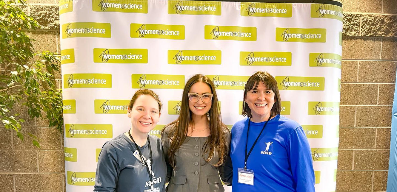 Katie Janssen, Dr Kristine Miller, and Angela Bechtold at Woman in Science